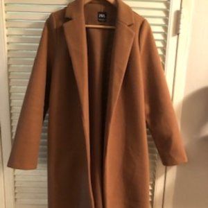 Zara wool Coat -  Lapel collar  -Camel color size M